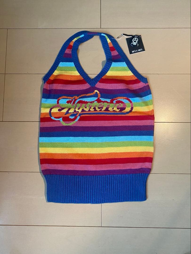 新品　初期　ヒステリックグラマー '90 レインボー　ホルター　キャミ　Y2K