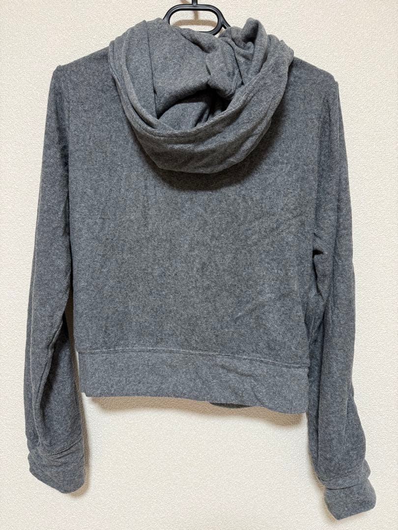 トップス Gather Pile Fabric Short Length Hoodie