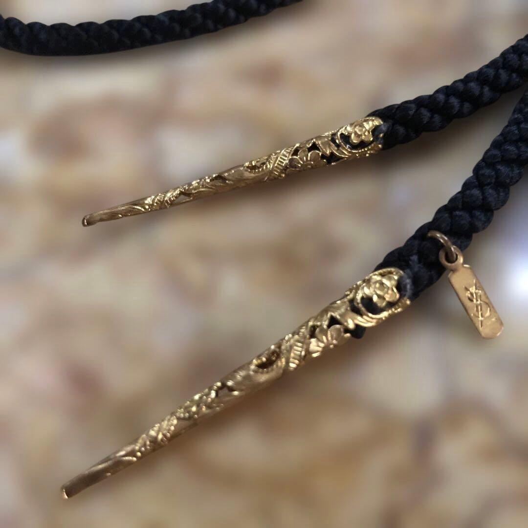 YSLイヴ・サンローラン ゴールドメダリアンのコードネックレス