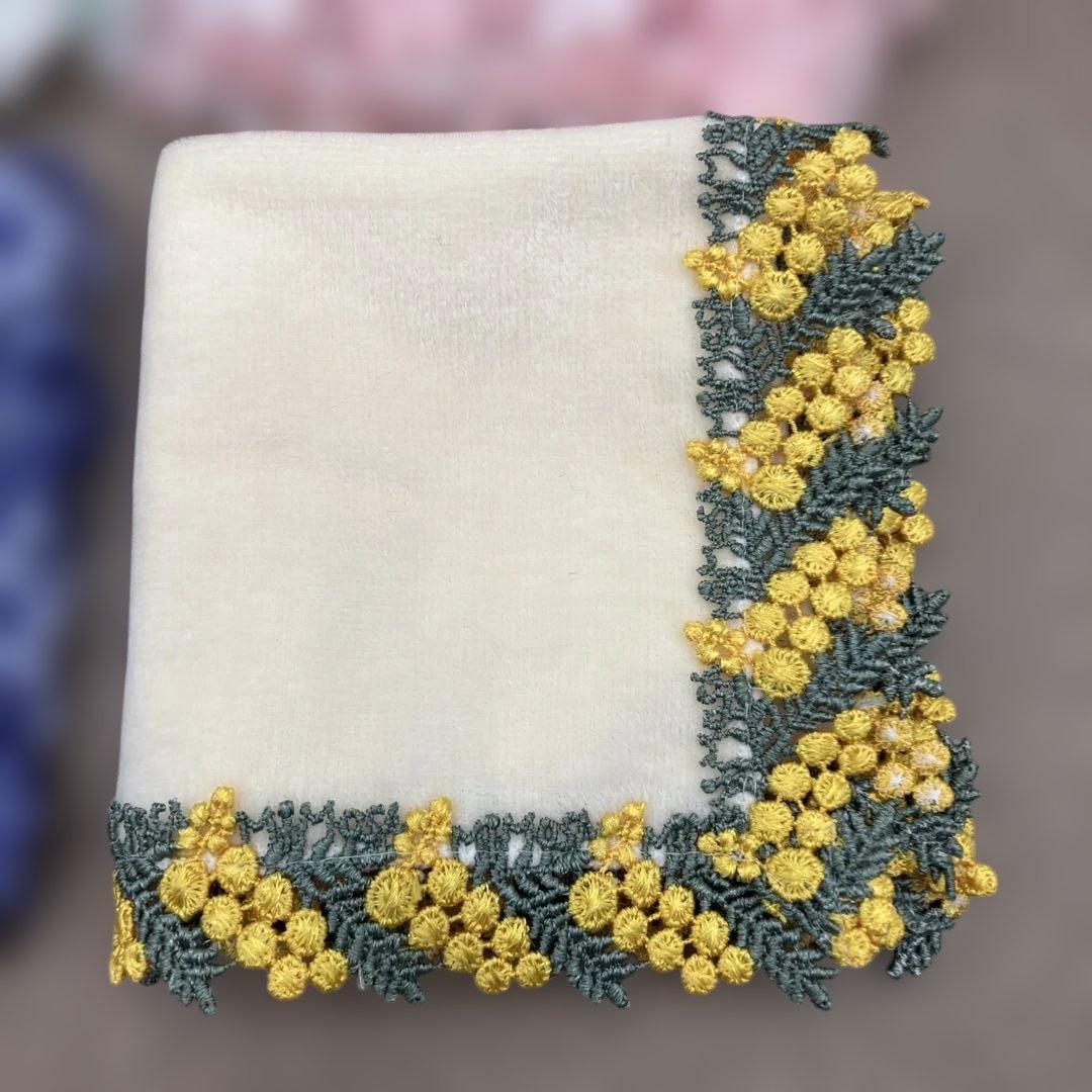 廃盤 近沢レース 桜 タオルハンカチ 春爛漫 さくら ハンカチ　近沢レース店