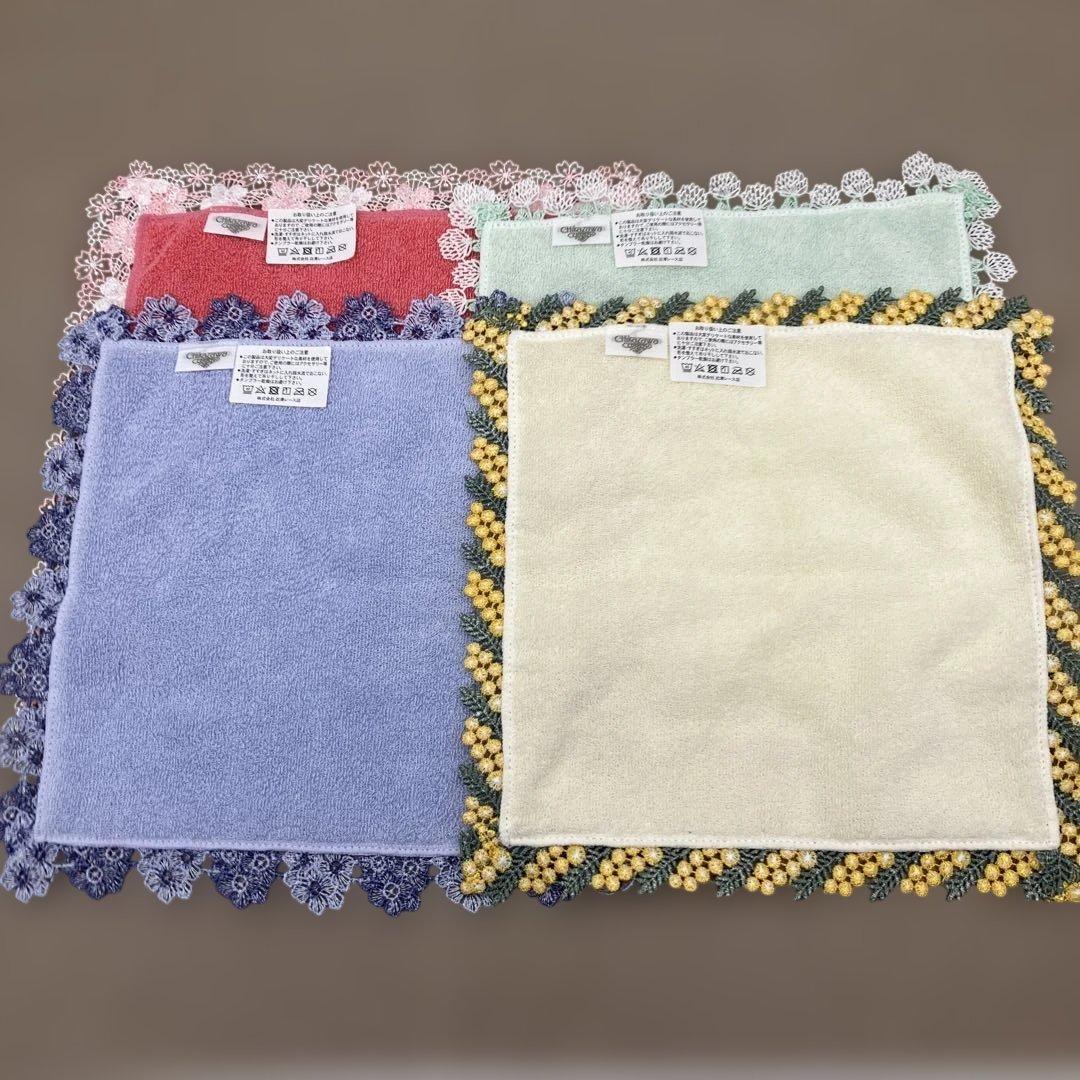廃盤 近沢レース 桜 タオルハンカチ 春爛漫 さくら ハンカチ　近沢レース店