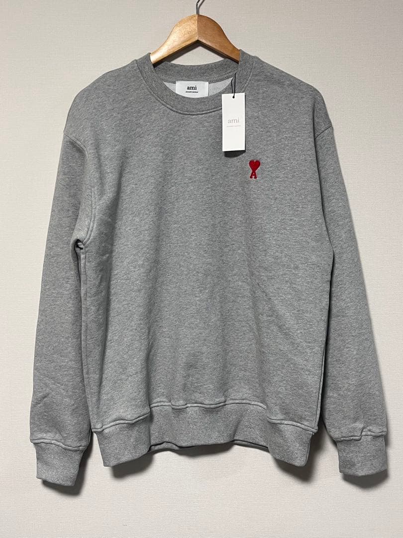 【新品タグ付き】AMI アミパリス グレー　スウェット トレーナー Mサイズ