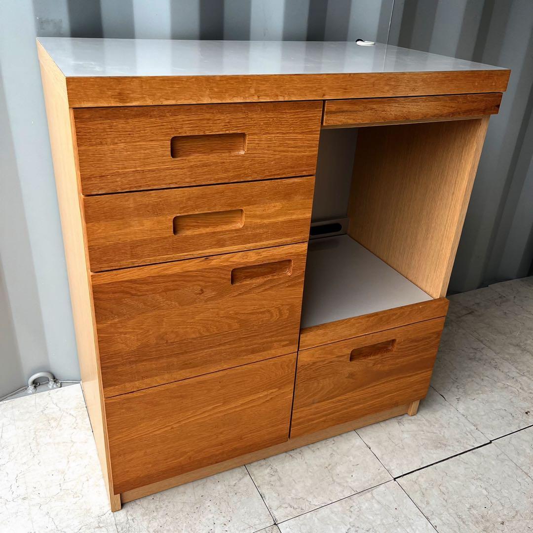 取付無料！ウニコ ヒュッテ 天然木北欧風ナチュラルレンジボード カウンター✨