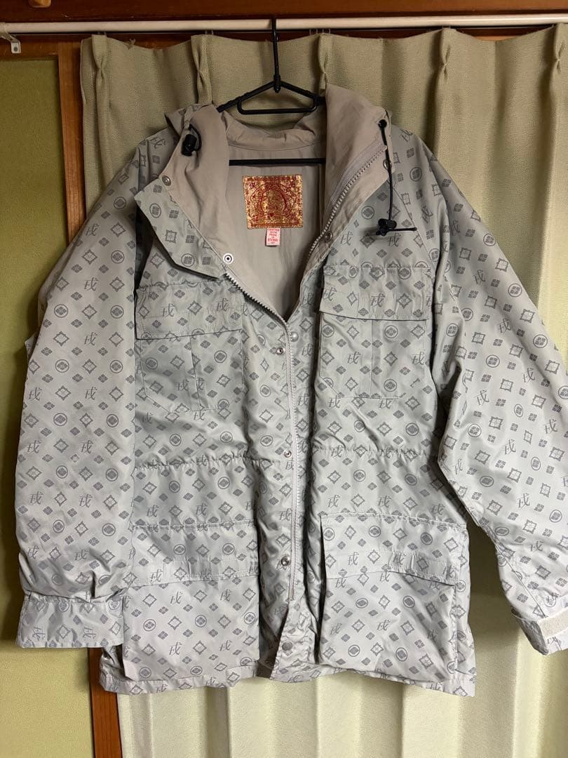 最終値下げ　希少 廃盤【EVISU】ナイロンジャケット モノグラム グレー 42