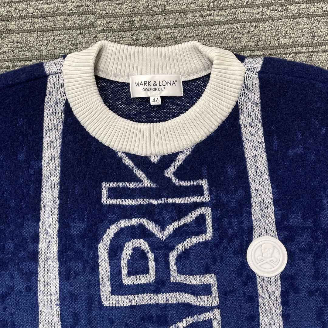 マークアンドロナ　セーター　ブルー