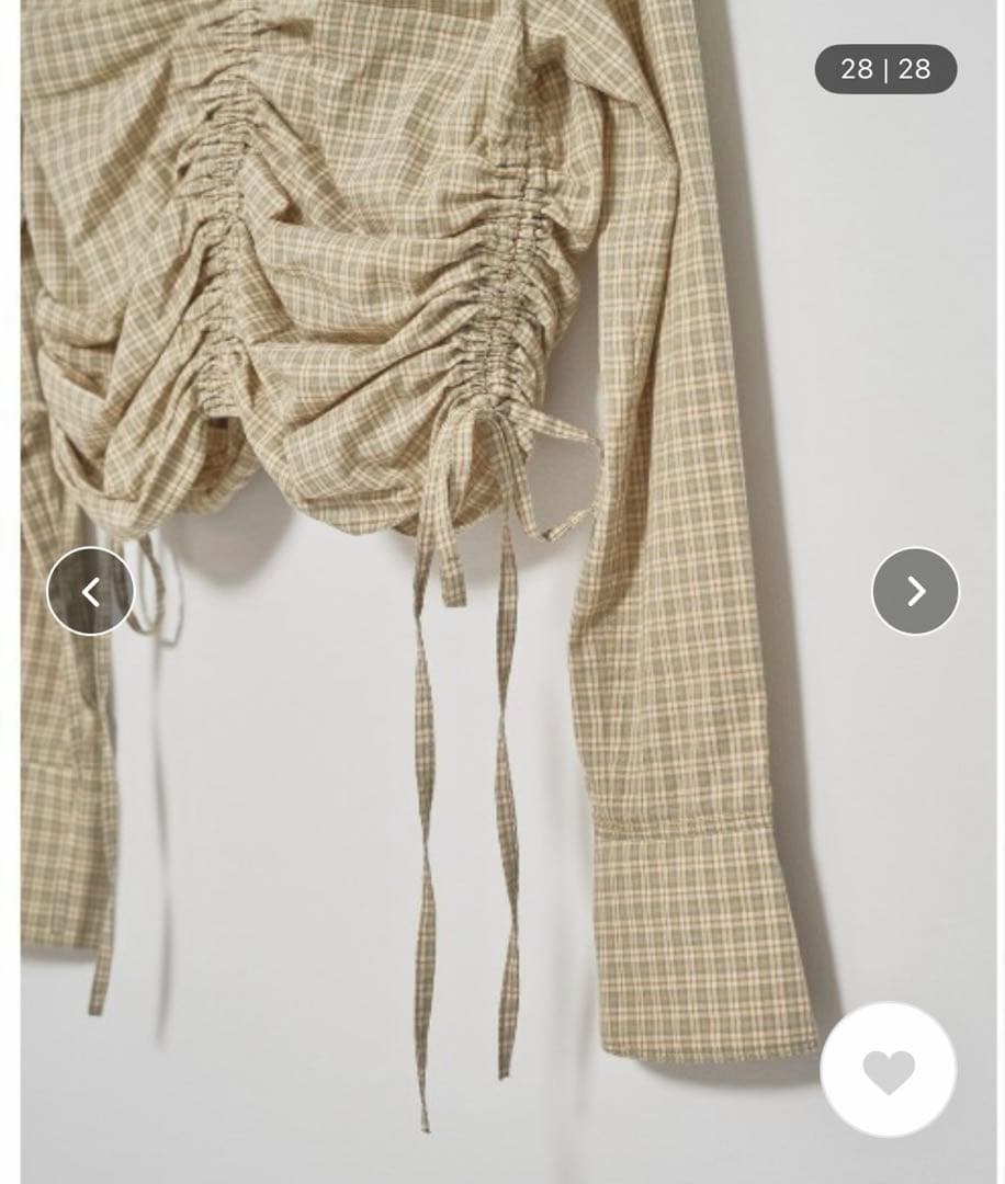 トップス TODAYFUL Checkgather Compact Blouse