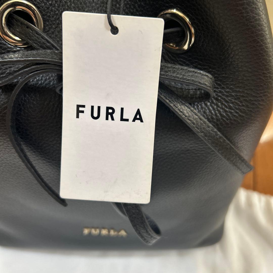 【新品】FURLA コスタンザ 巾着 2way ショルダーバッグ ブラック黒