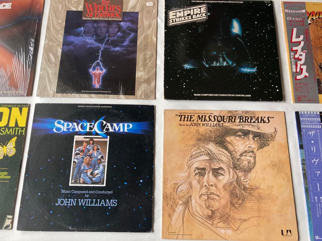 ジョンウィリアムズのサントラレコード8枚・ジェリーゴールドスミスのレコード2枚
