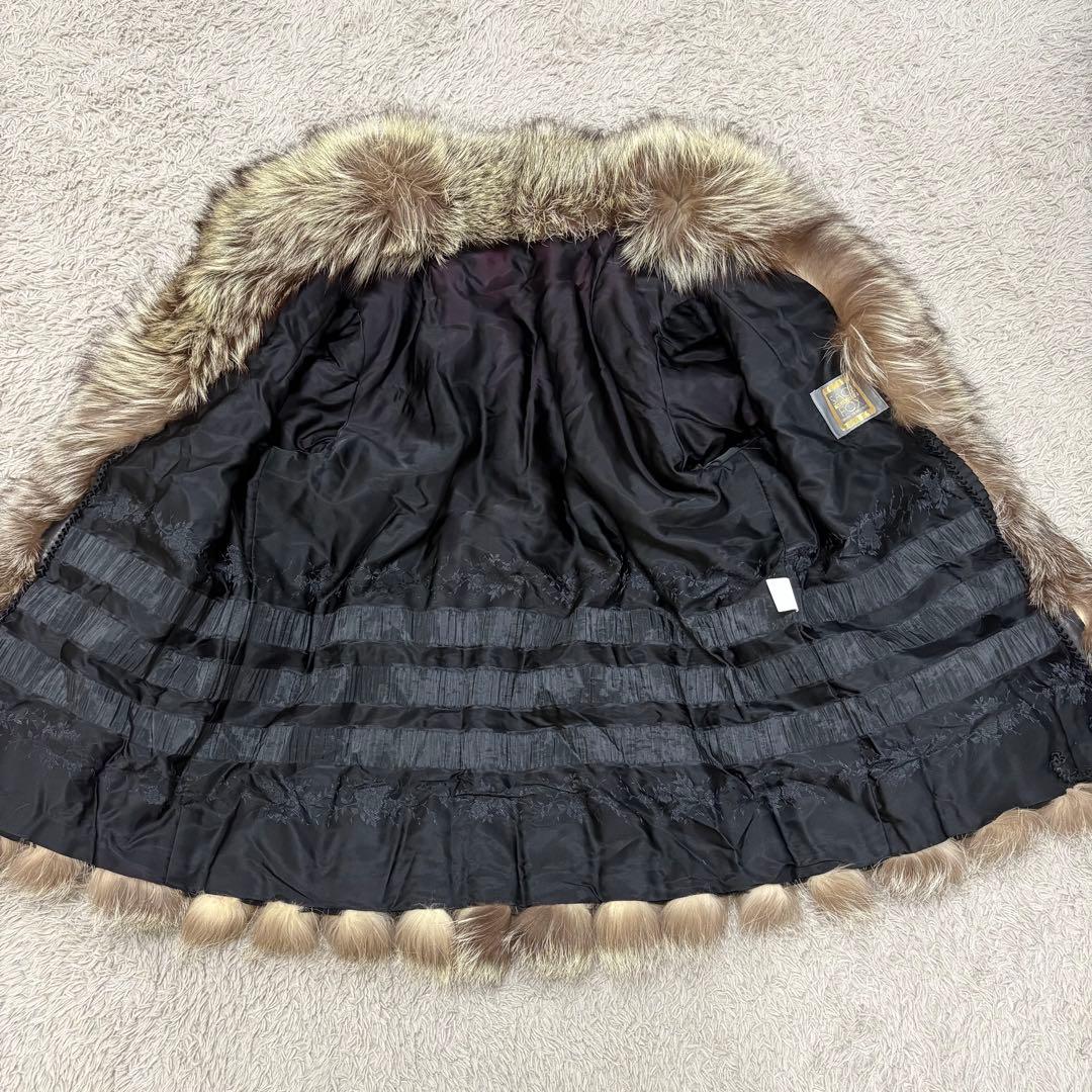 ✨高級✨ サガフォックス 毛皮コート シルバーフォックス 金サガ リアルファー