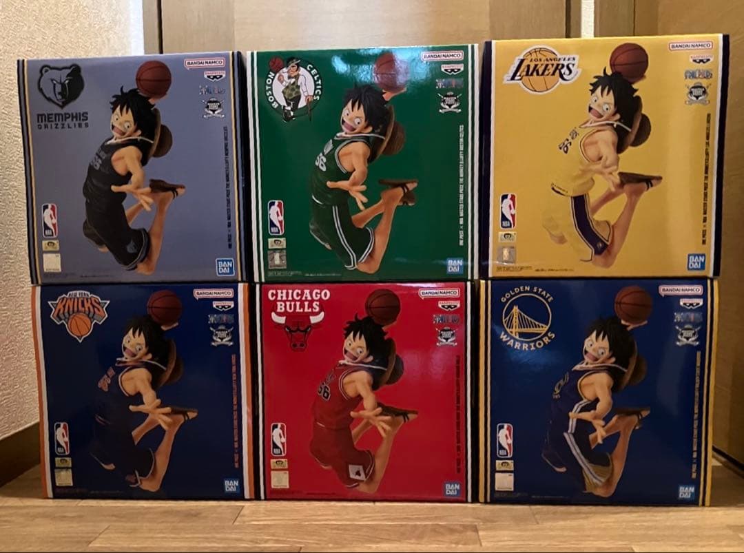 ワンピース × NBA ルフィ フィギュア 6種コンプセット　ベースショップ