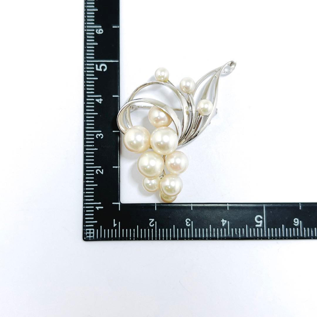 MIKIMOTO ミキモト パール　ブローチ　コサージュ　フラワー　シルバー