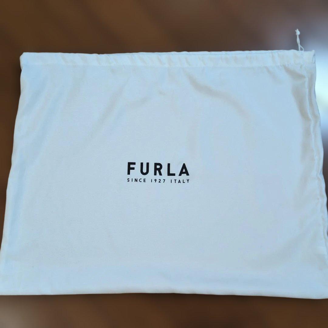 FURLA デニム素材ダークブルー2Wayバケツバッグ