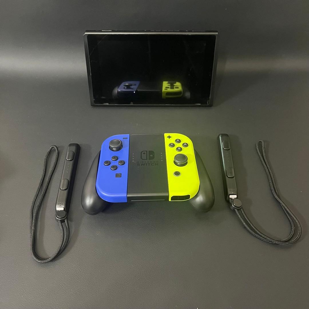 【新品スティック交換済み/完品/動作確認OK】Switch 本体 ブルーイエロー