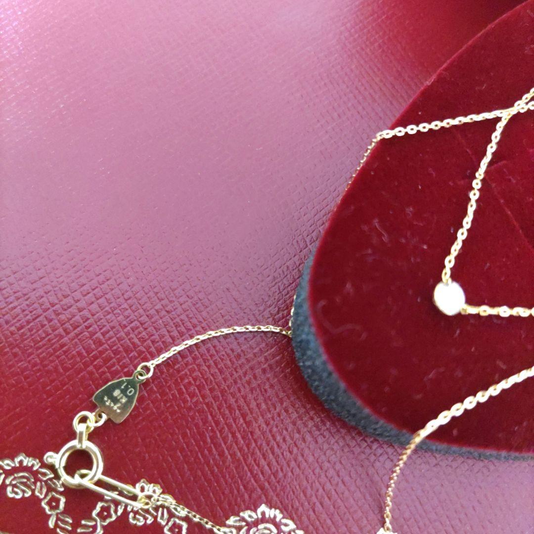 agete k18 ダイヤモンド　ネックレス