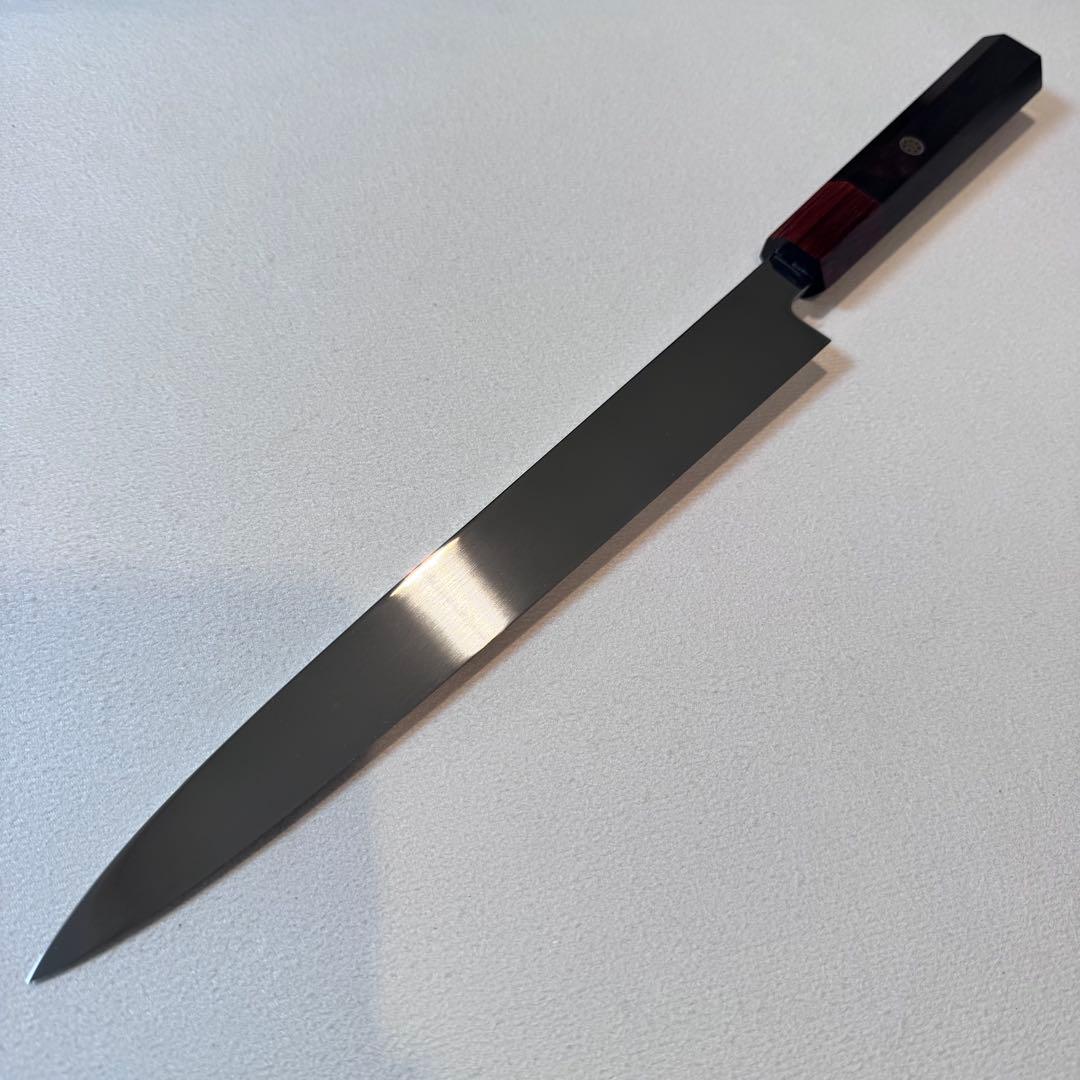 270mm 柳刃包丁 鏡面　黒檀紫檀八角柄 刺身包丁 全鋼 和包丁