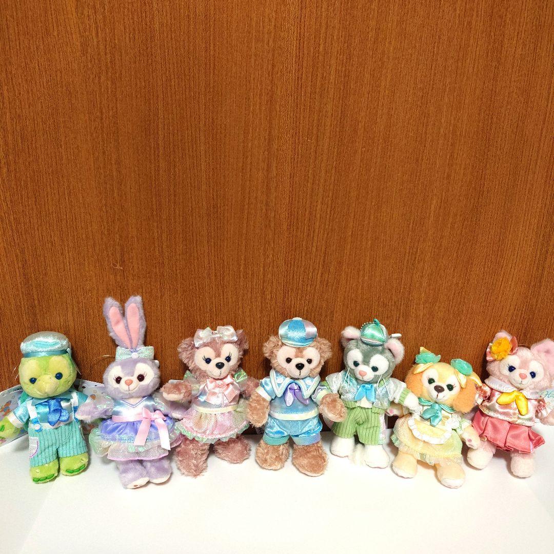 ダッフィー＆フレンズのカラフルハピネス　ぬいぐるみバッチ7点コンプリートセット