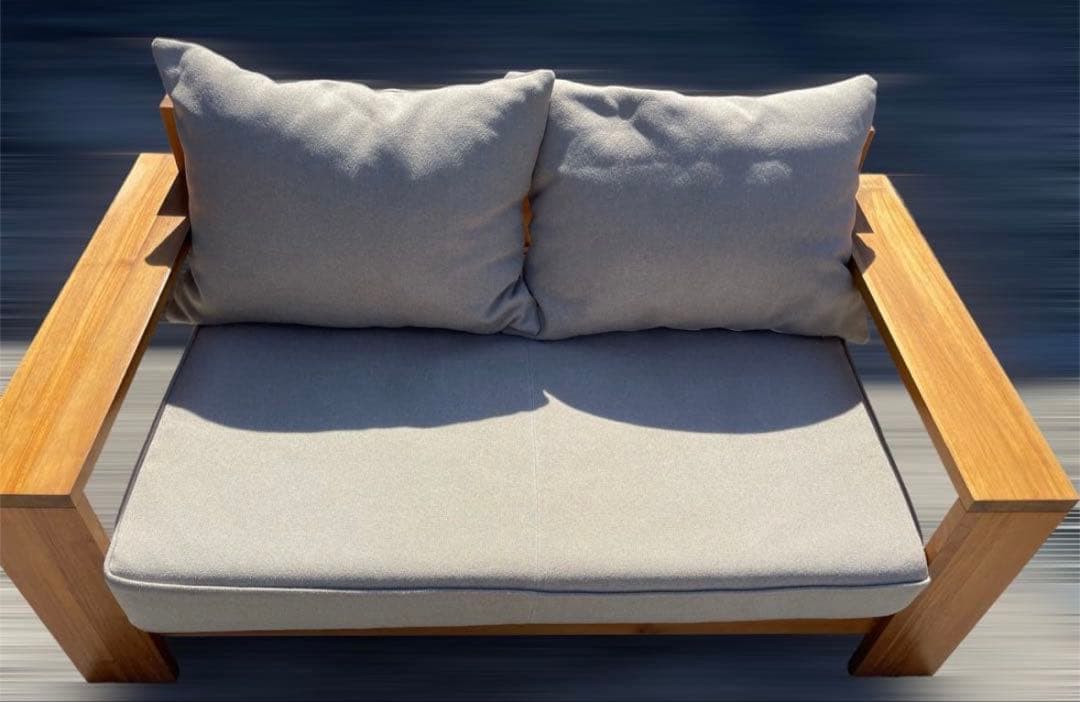 【むら】 ウニコ2人掛けソファブレスbreath チーク無垢材　無印