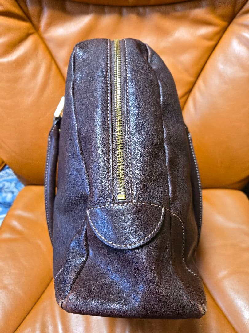 土屋鞄製造所　土屋鞄　アジール　キャリア　ブリーフケース　こげ茶