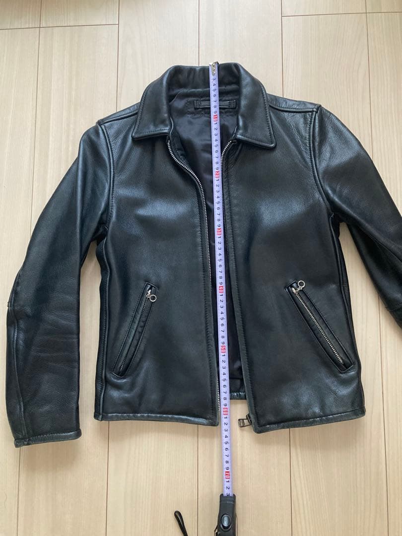ライダースジャケット　本革　牛革　シングル　レザージャケット　ショット