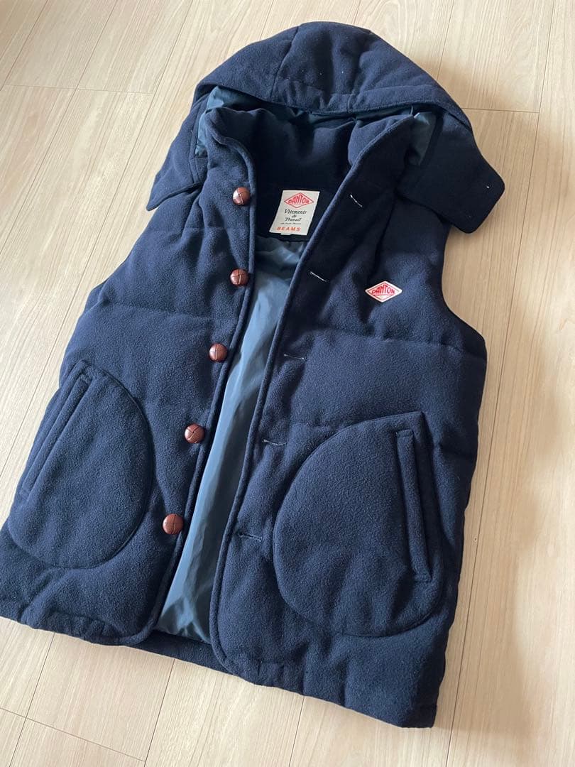 DANTON ダントン　BEAMS別注 ウールモッサー　ダウンベスト L程度