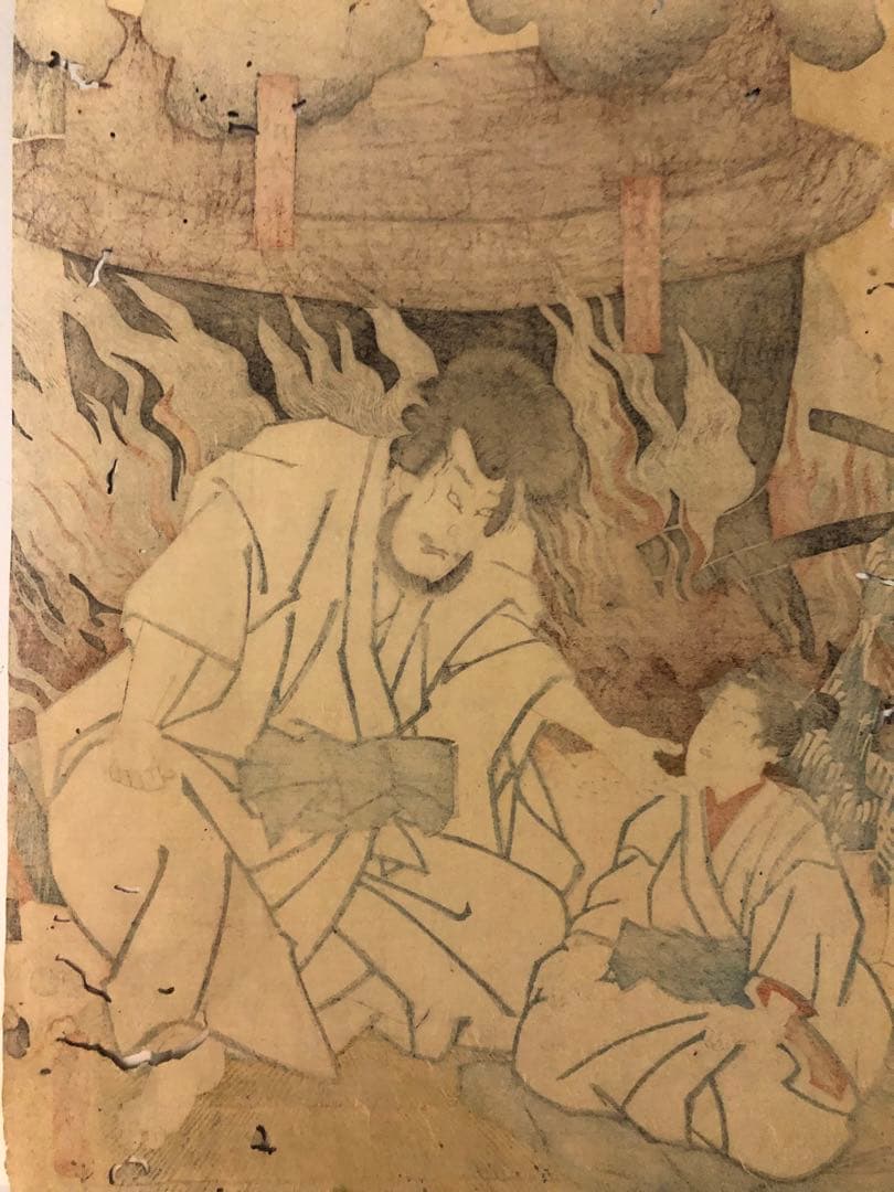 希少／真作　歌川国貞(4代目豊国)／「石川五右衛門」「一子五郎市」