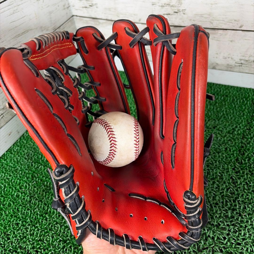 ヒデ 【湯もみ済み】ミズノプロオーダー　軟式外野 専用ケース付き