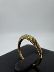 《美品/日本製18金》ゴールド ツイストデザイン リング1.41g 9号