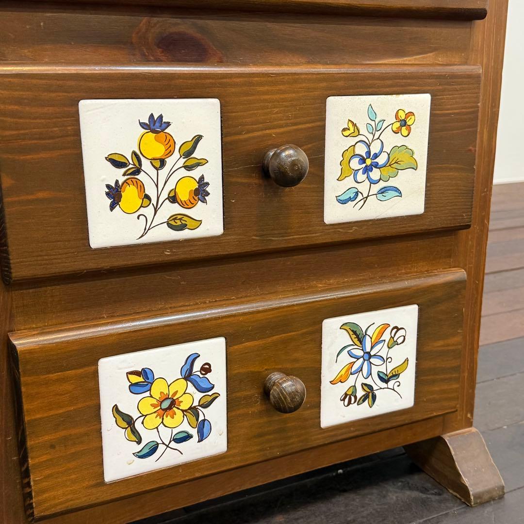 H112K34 スペイン製 バレンシアパイン家具 4段チェスト