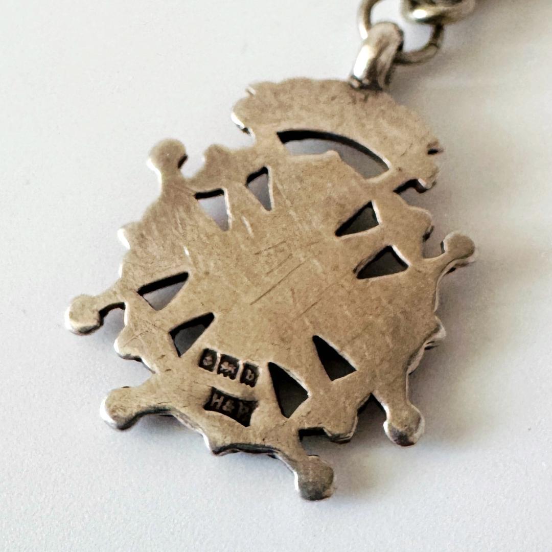 1901年★英国★アルバートチェーン/純銀製/アンティーク