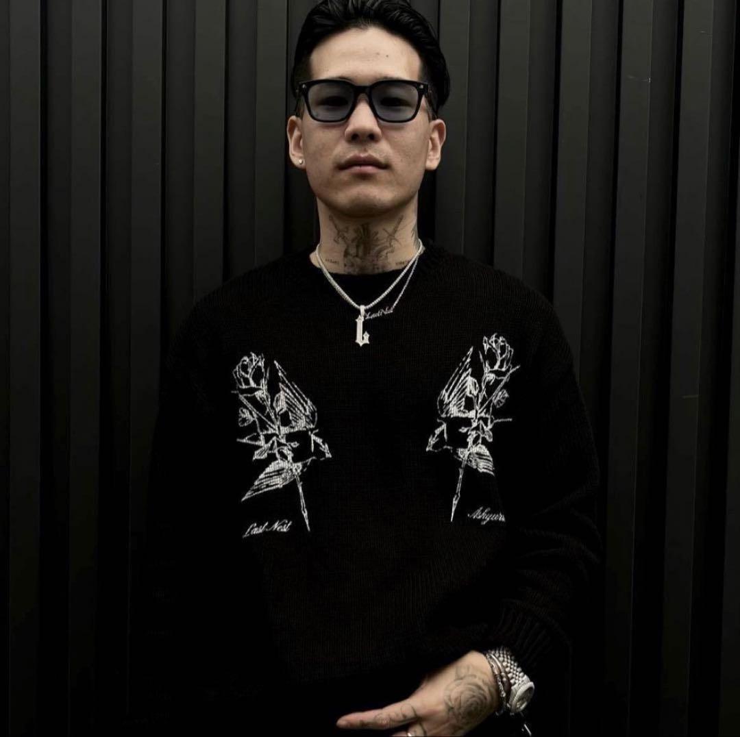 LAST NEST × ASKYURSELF ダメージニット　コラボ　Lサイズ