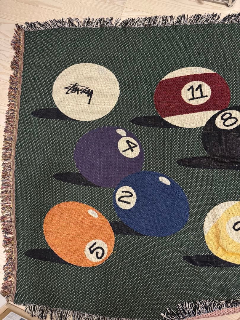 STUSSY ビリヤードボールデザインラグ／ブランケット