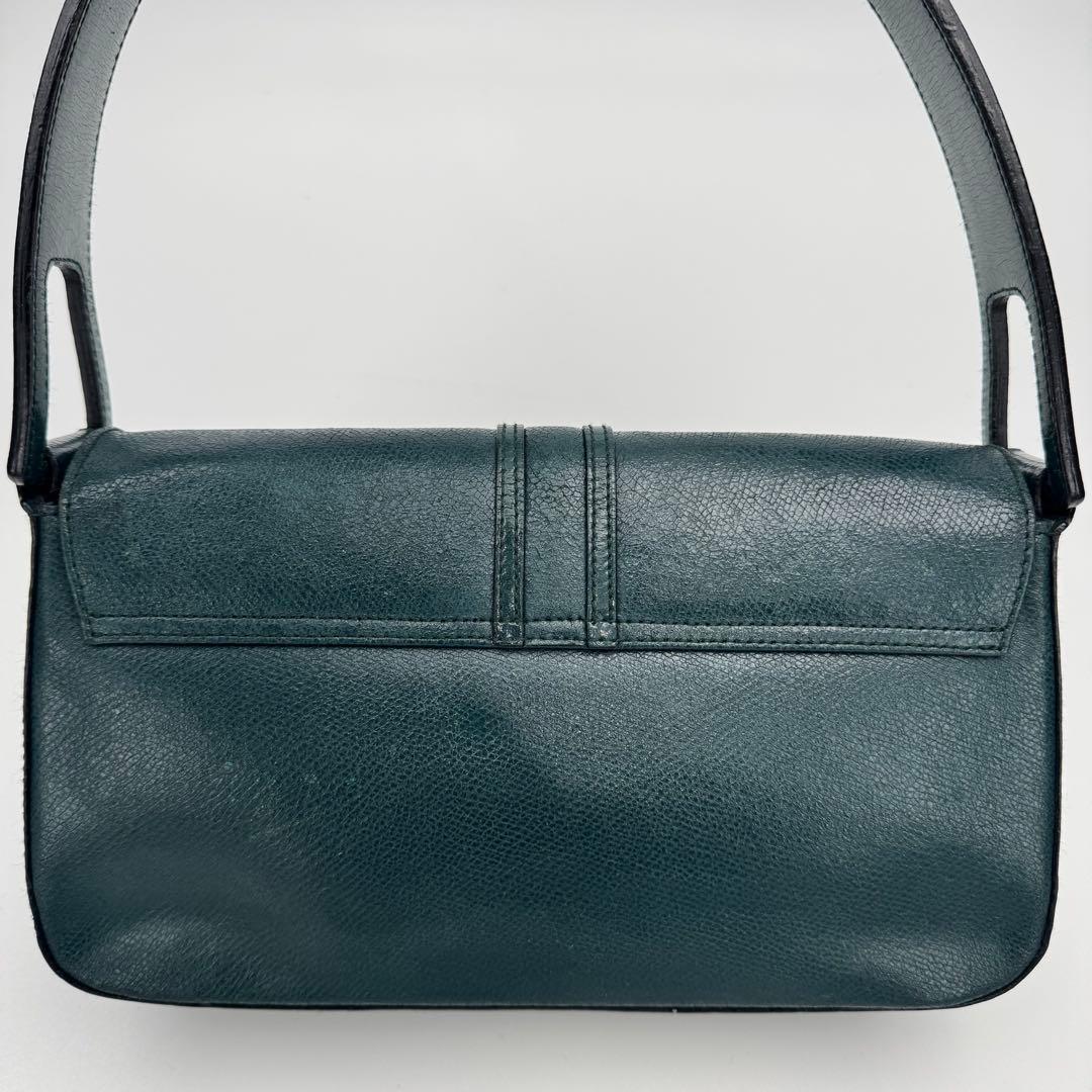 ジバンシー 4Gロゴ レザー ハンドバッグ ショルダーバッグ 肩掛け 濃緑