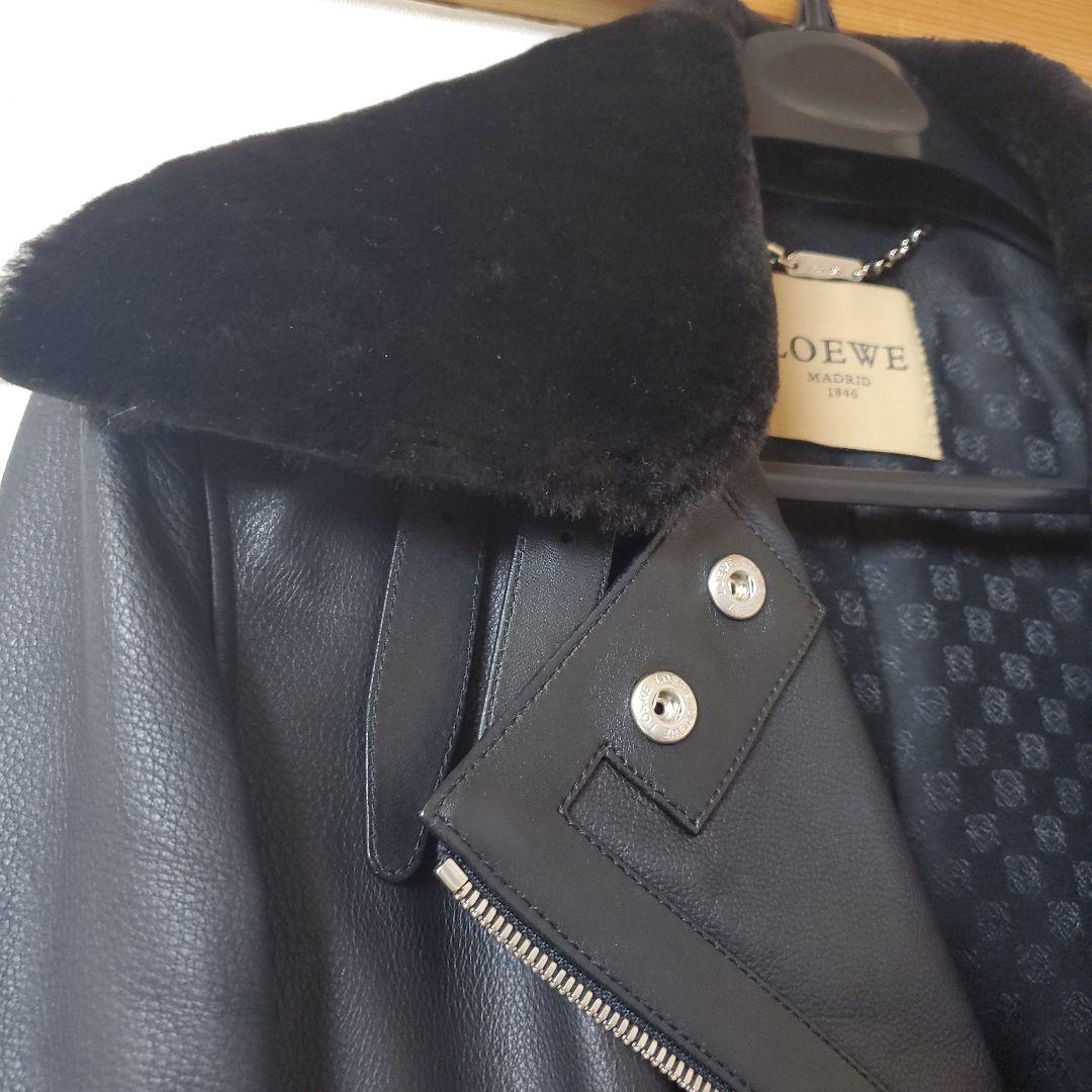 ロエベ 本革レザーのライダースジャケット