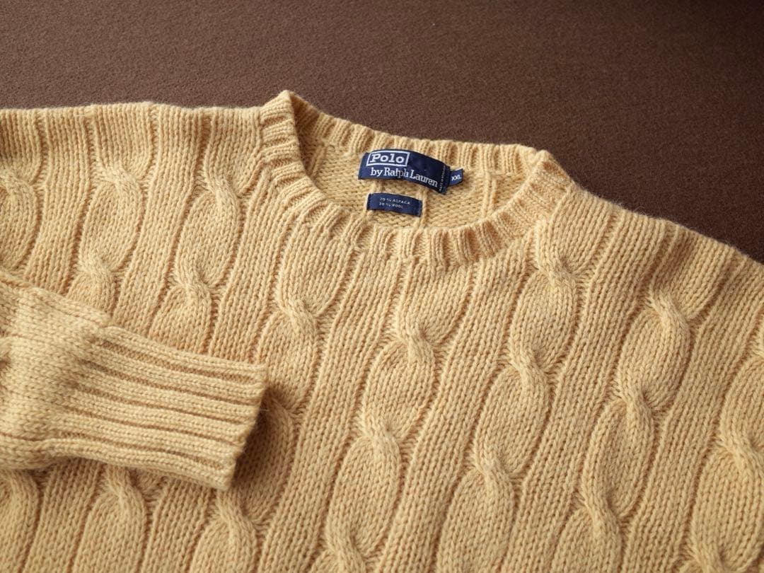 ポロラルフローレン アルパカ70 / ウール30 ケーブル編み ニット セーター
