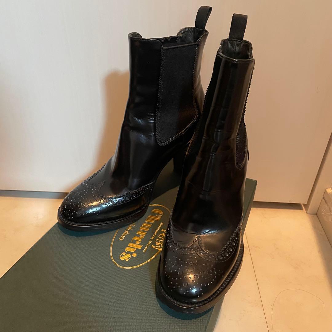 church's サイドゴア　ヒール　ショートブーツ22.5 定価11万秋冬に○