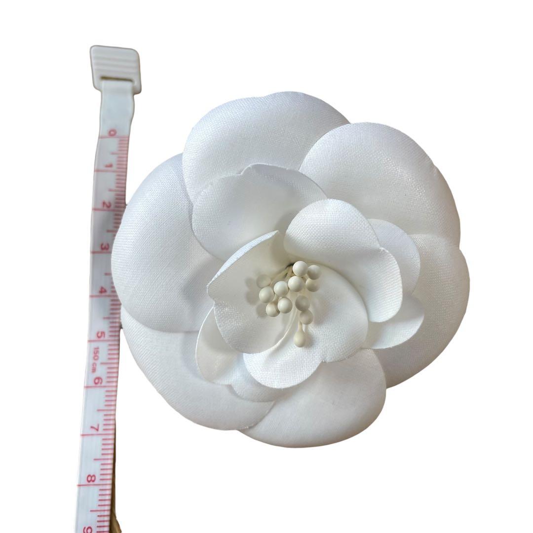 未使用級✨CHANEL シャネル カメリア ブローチ コサージュ フラワー 白