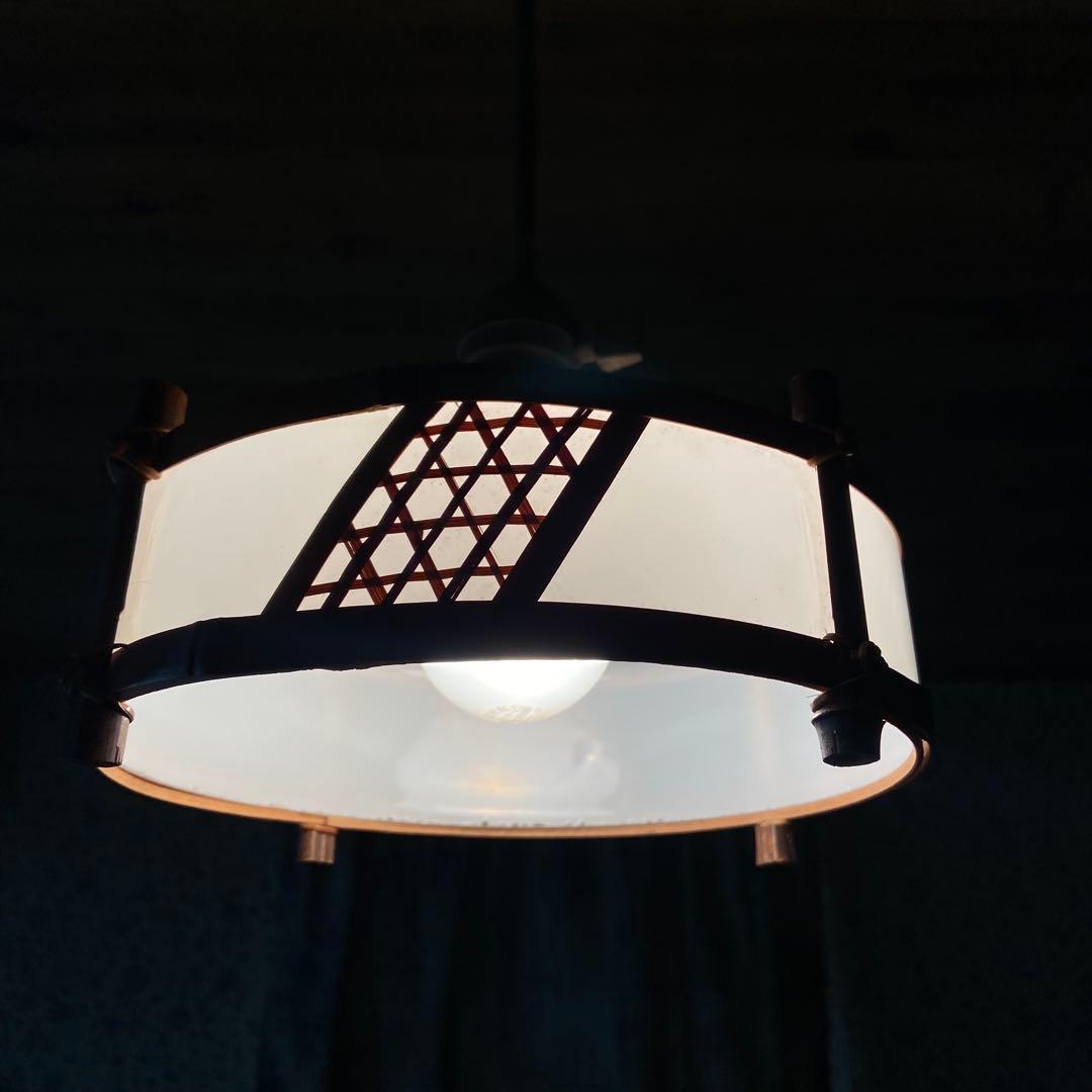 電笠　乳白硝子　昭和レトロ　和モダン　大正浪漫