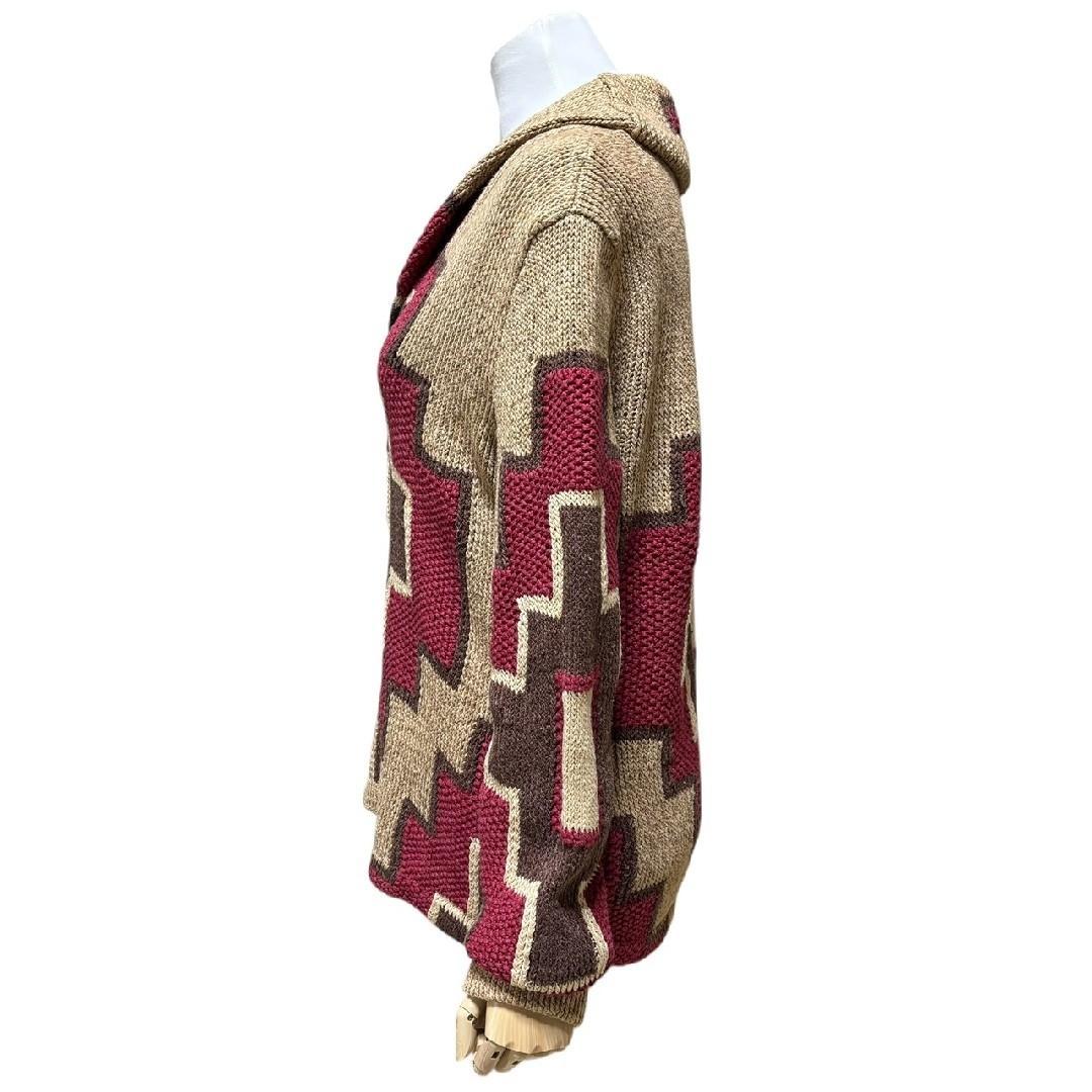 ラルフローレン　ネイティブ　ナバホ柄　コンチョボタン　ニットカーディガン　M