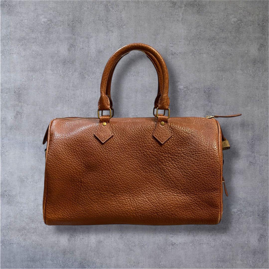 【超希少・鍵付】ラルフローレン レザーボストンバッグ ミニボストン 本革 南京錠