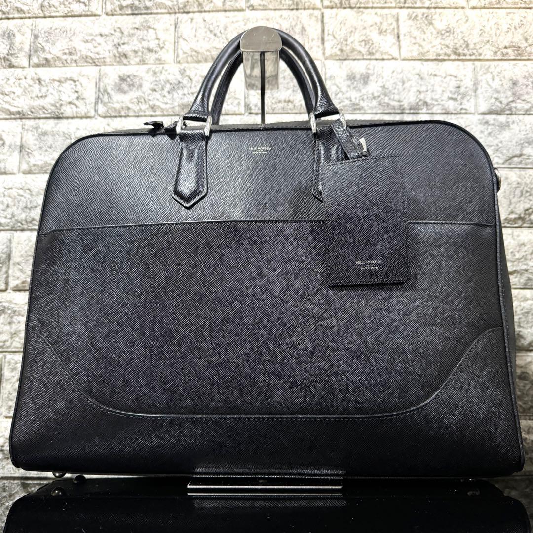 【PELLE MORBIDA】 2WAY Capitanoビジネスバッグ 黒