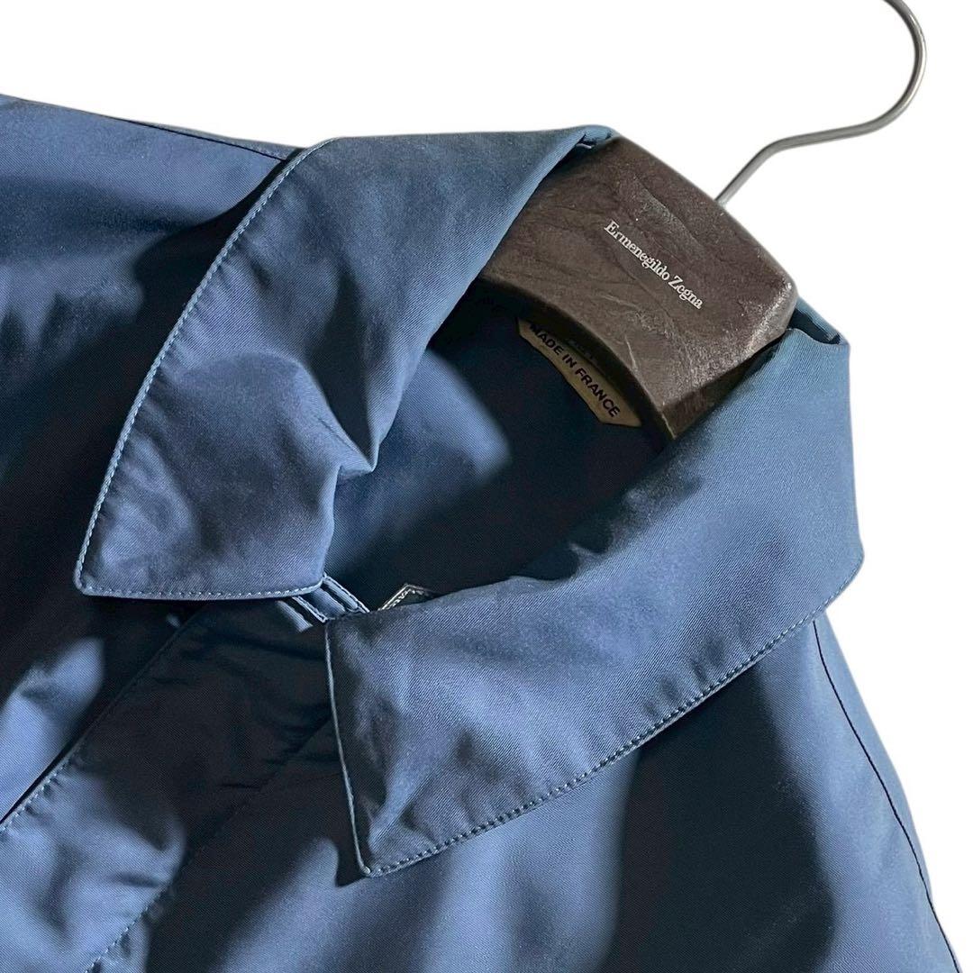 HERMES エルメス コート 52 ブルー ナイロン 中綿入り ジャケット