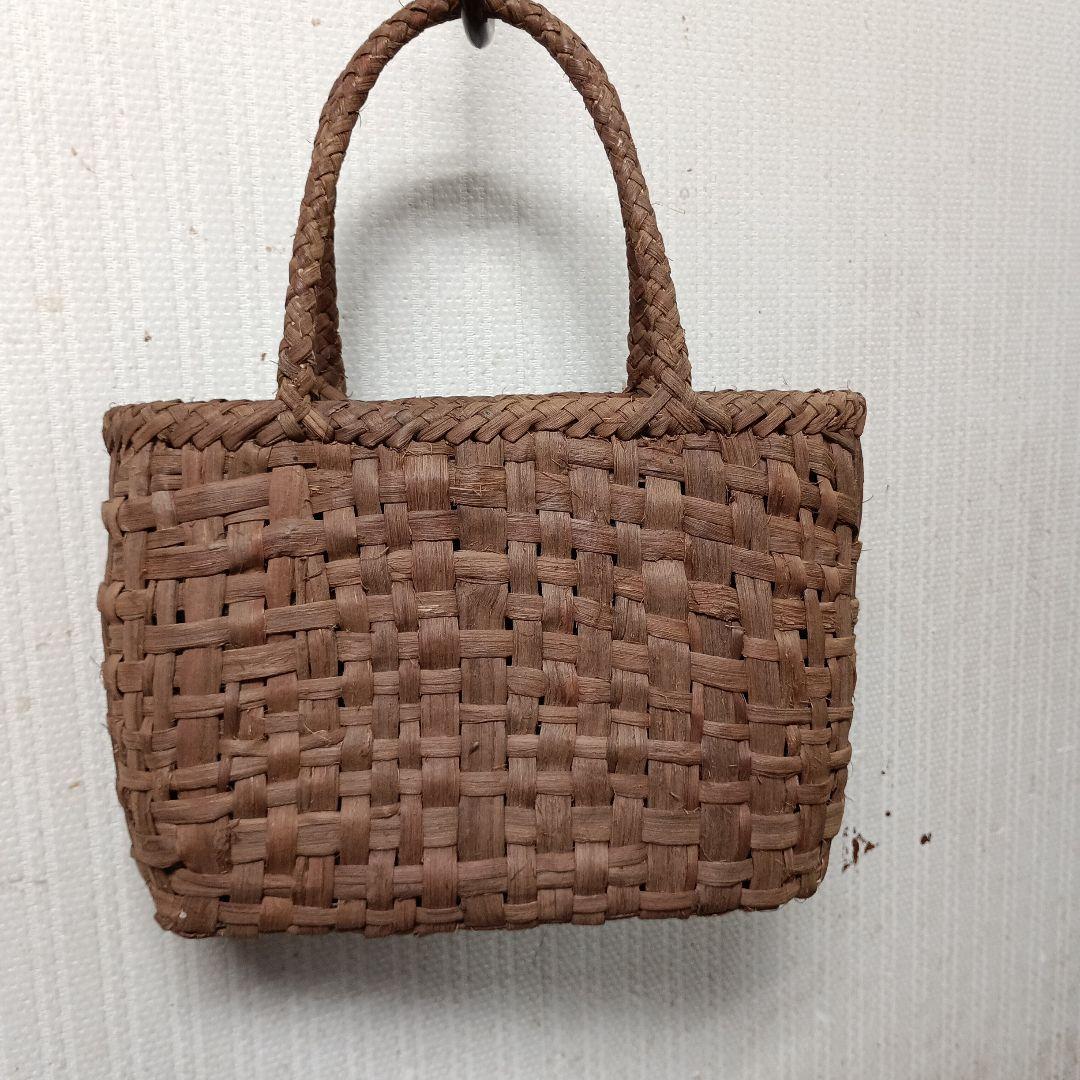 国産山葡萄バック 曲り細市松