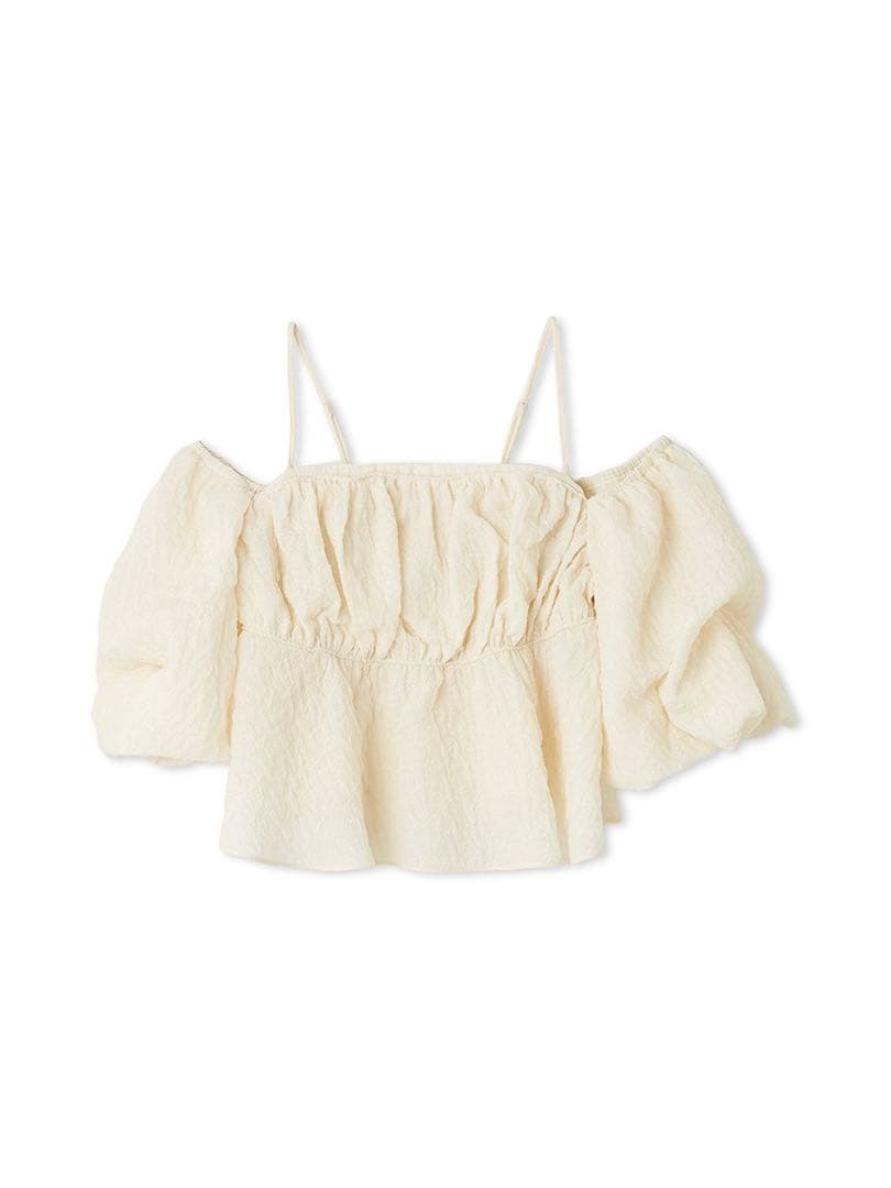 SNIDEL スナイデル　オフショルフリルブラウス