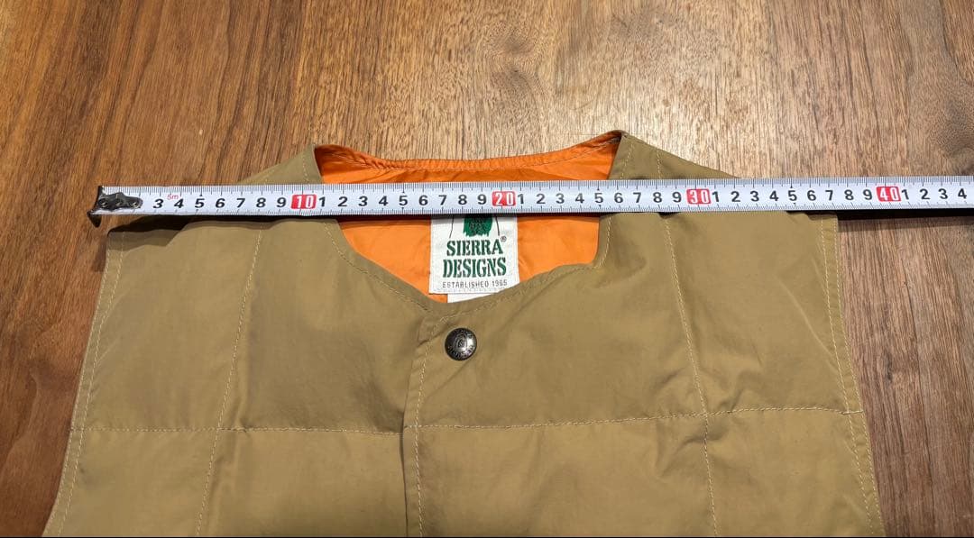 SIERRA DESIGNS ダウンベスト ベージュ/オレンジ