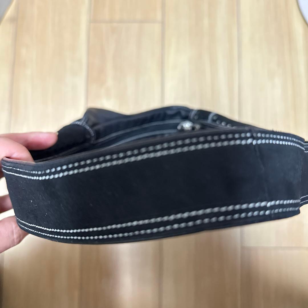 ロエベ ヴィンテージ ショルダーバッグ スエード × レザー