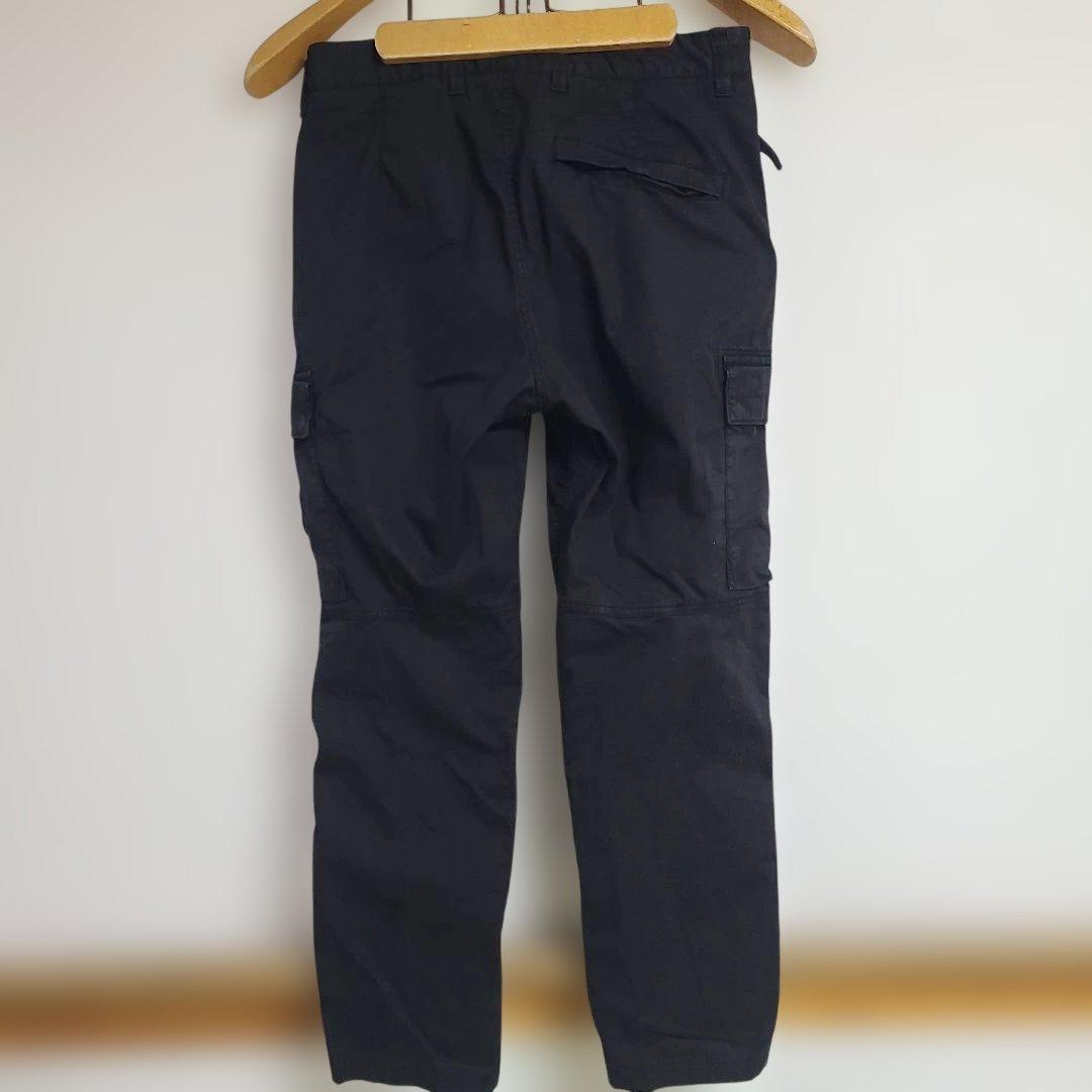 stone ストーンアイランド 黒 ブラック w30 カーゴパンツ