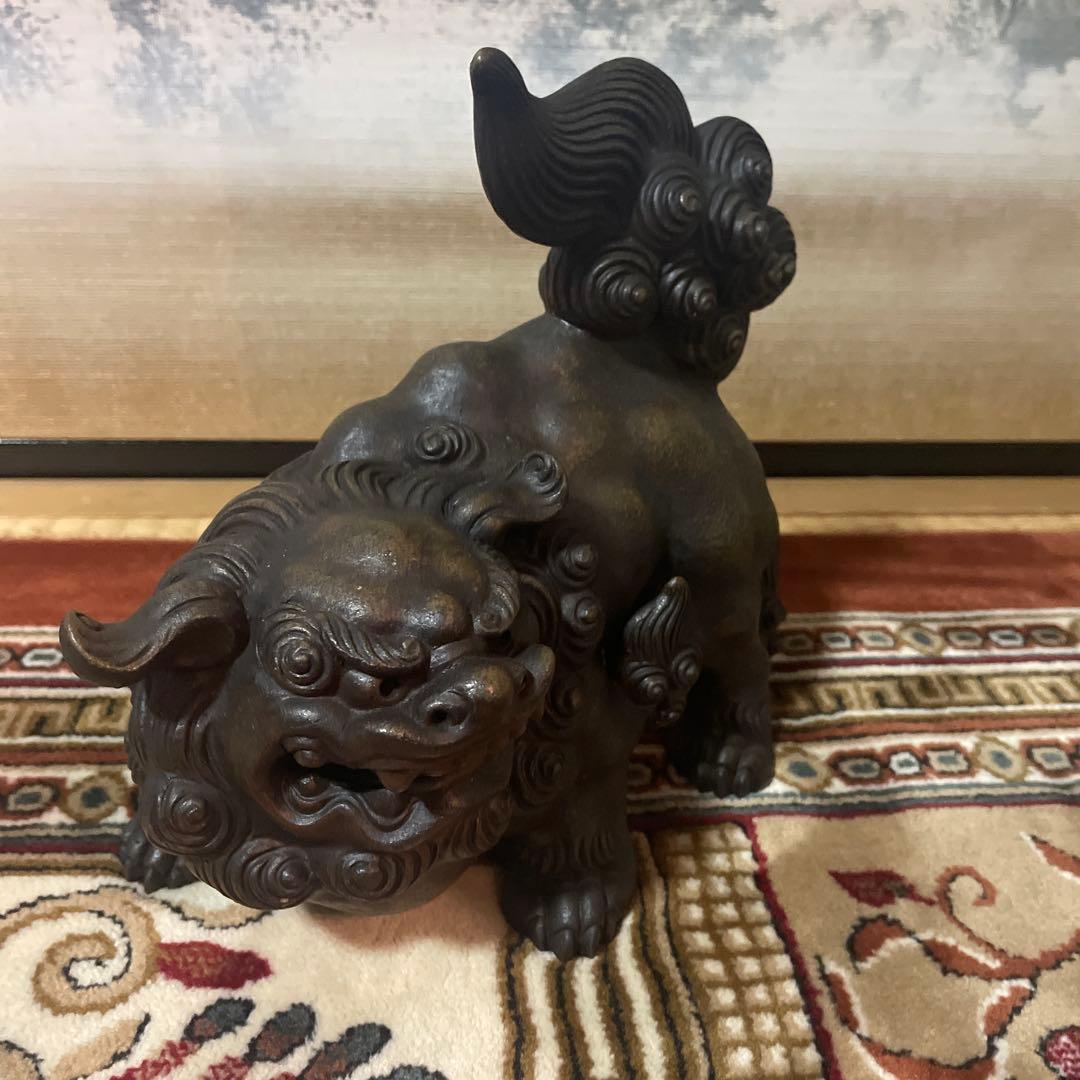 備前焼　獅子　一陽造