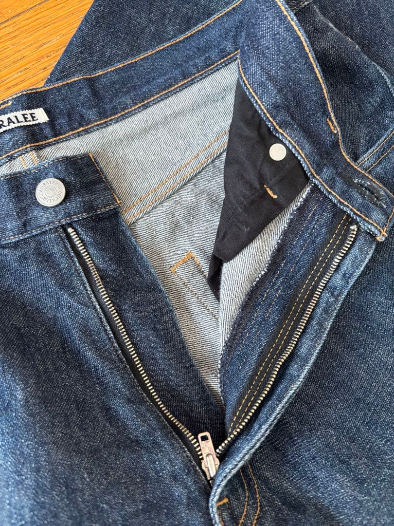 パンツ AURALEE HARD TWIST DENIM WIDE PANTS 32