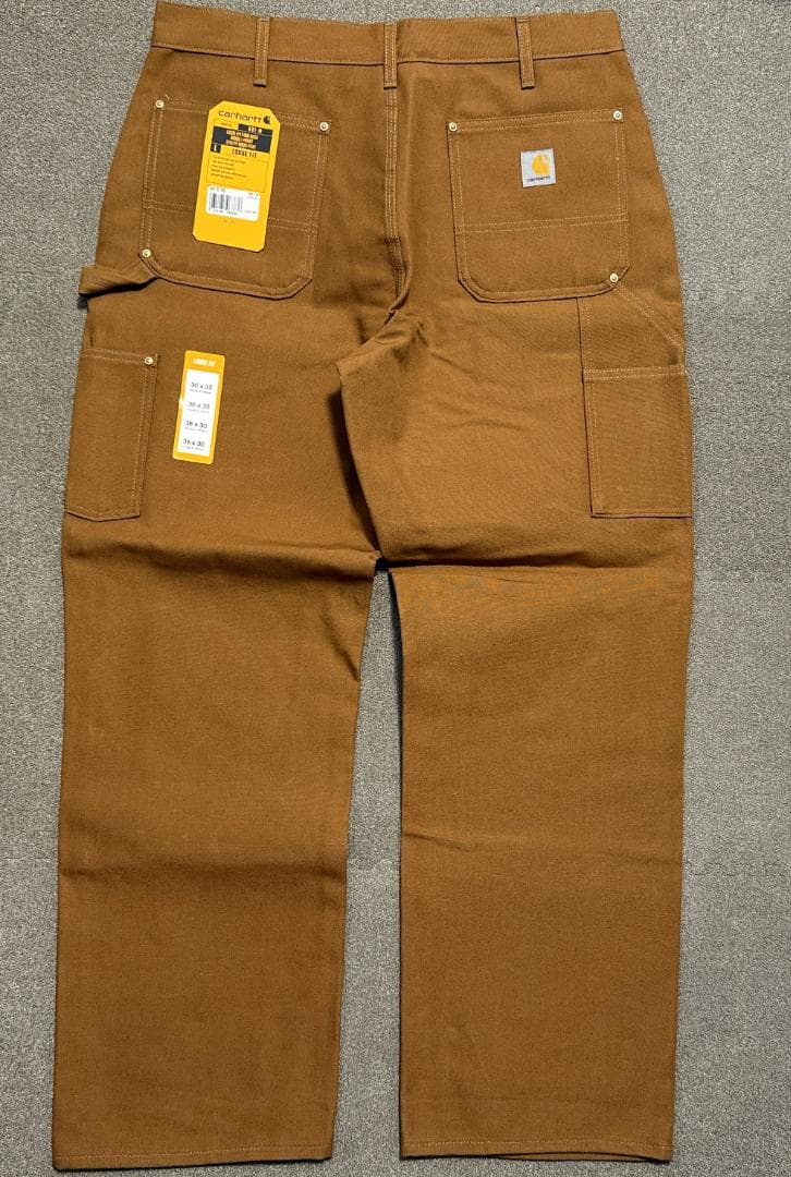 新品 カーハート 米国製 B01フィルムダック ダブルニー パンツ W36L30