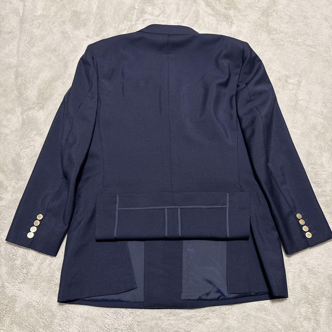 《希少》BURBERRYS 紺ブレ 金ボタン AB6 XL相当 モヘア混